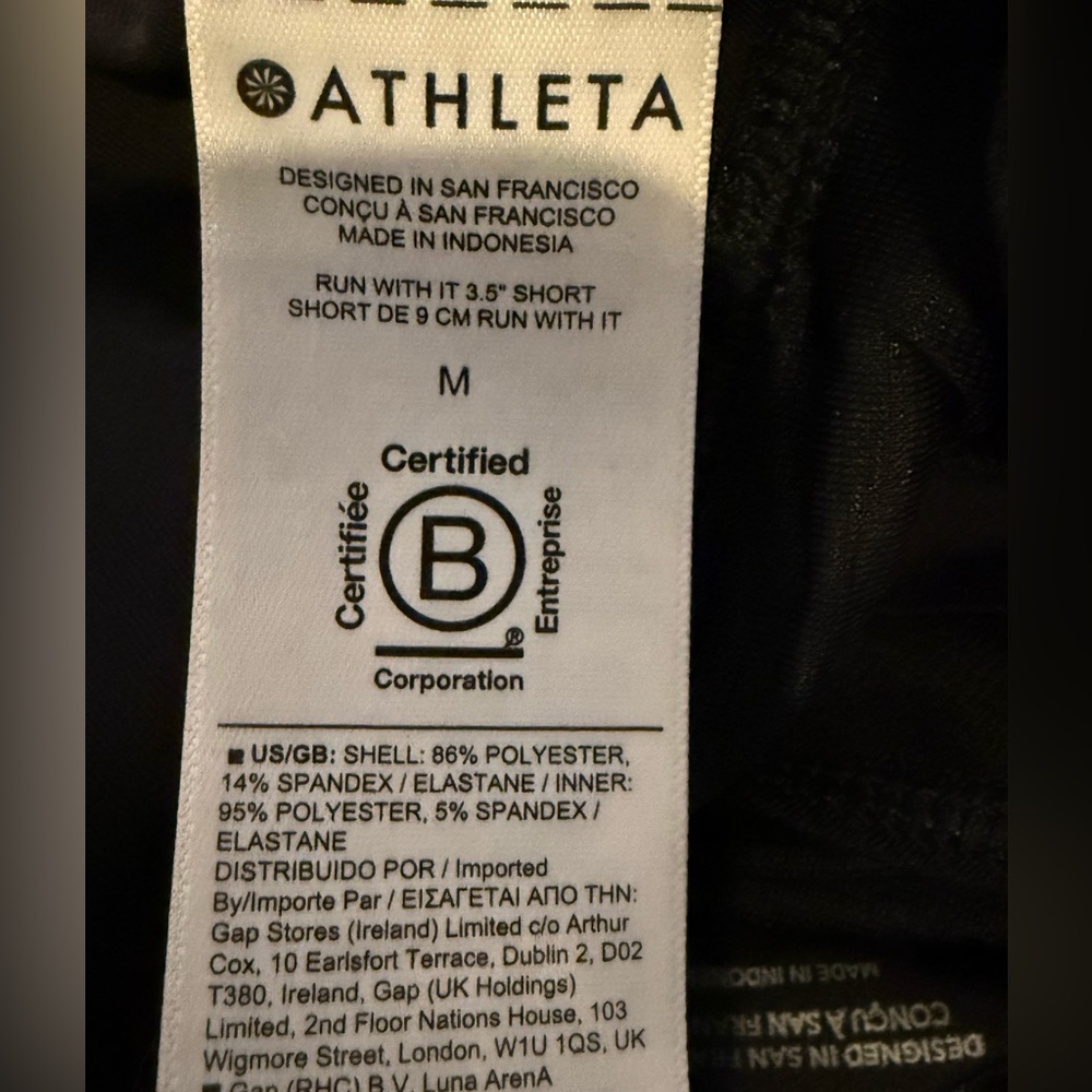 Athleta Black Athletic Shorts with Back Zip Pocket - Picture 8 of 9